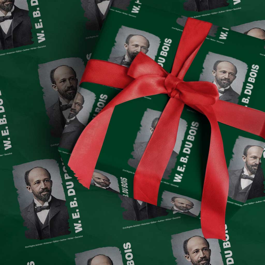 W E B Du Bois Wrapping Paper Roll Black Thought Leader And Intellectual Legacy TS12 Green Print Your Wear