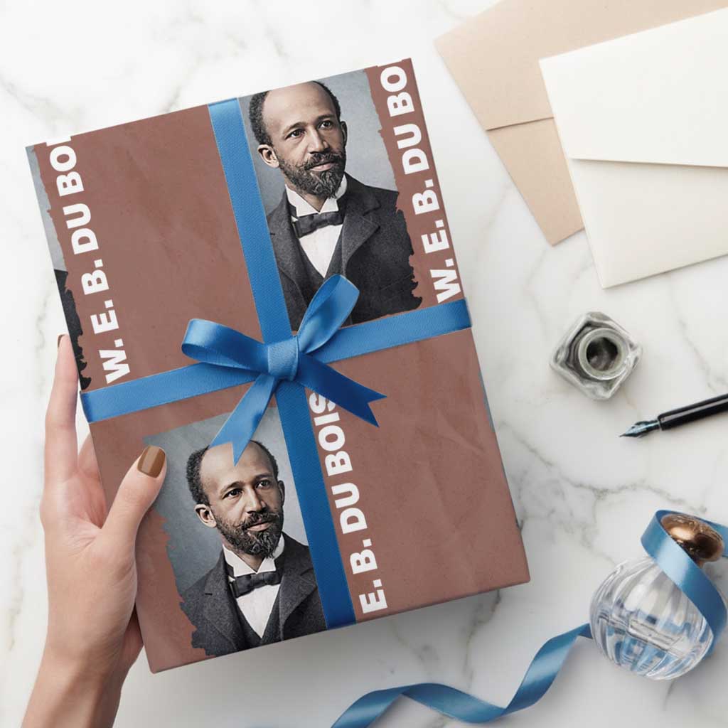W E B Du Bois Wrapping Paper Roll Black Thought Leader And Intellectual Legacy TS12 Mocha Print Your Wear