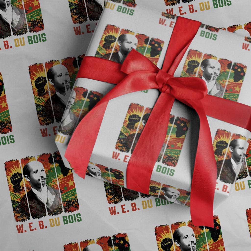W E B Du Bois Wrapping Paper Roll Civil Rights Leader Gift TS12 White Print Your Wear