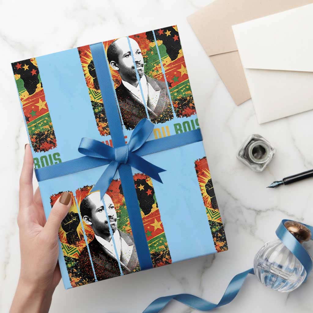 W E B Du Bois Wrapping Paper Roll Civil Rights Leader Gift TS12 Light Blue Print Your Wear