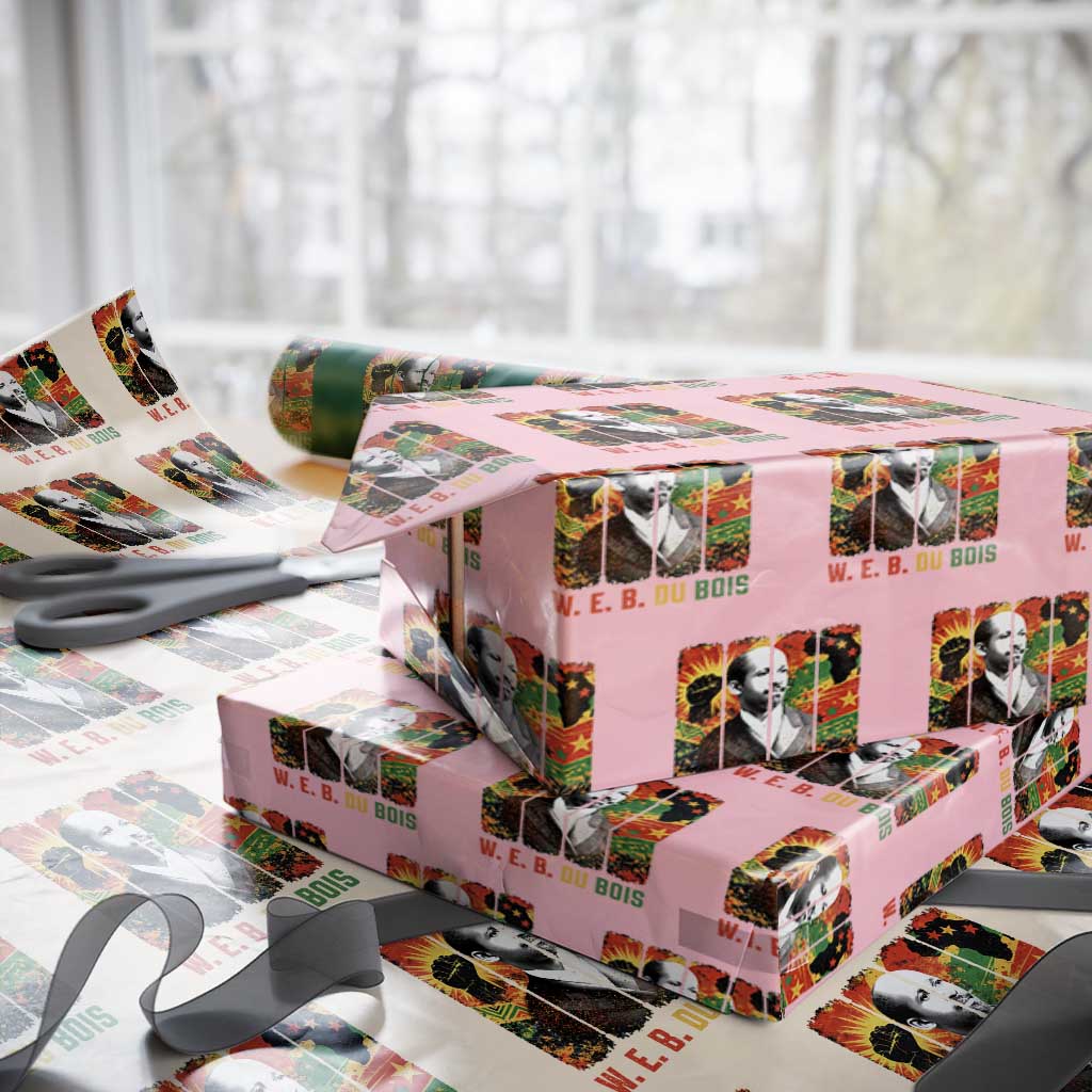 W E B Du Bois Wrapping Paper Roll Civil Rights Leader Gift TS12 Light Pink Print Your Wear