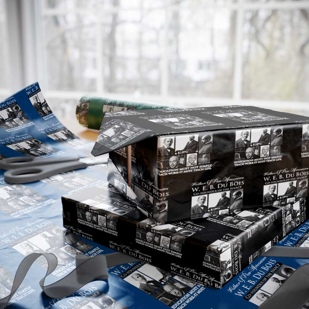 W E B Du Bois Wrapping Paper Roll Education Must Teach Life Quote TS12 Black Print Your Wear