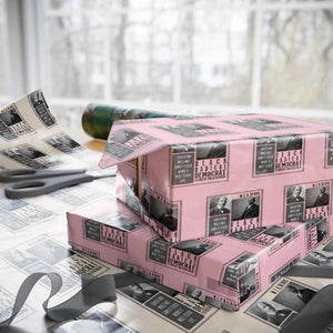 W E B Du Bois Wrapping Paper Roll Pan Africanism Intellectual Leader TS12 Light Pink Print Your Wear
