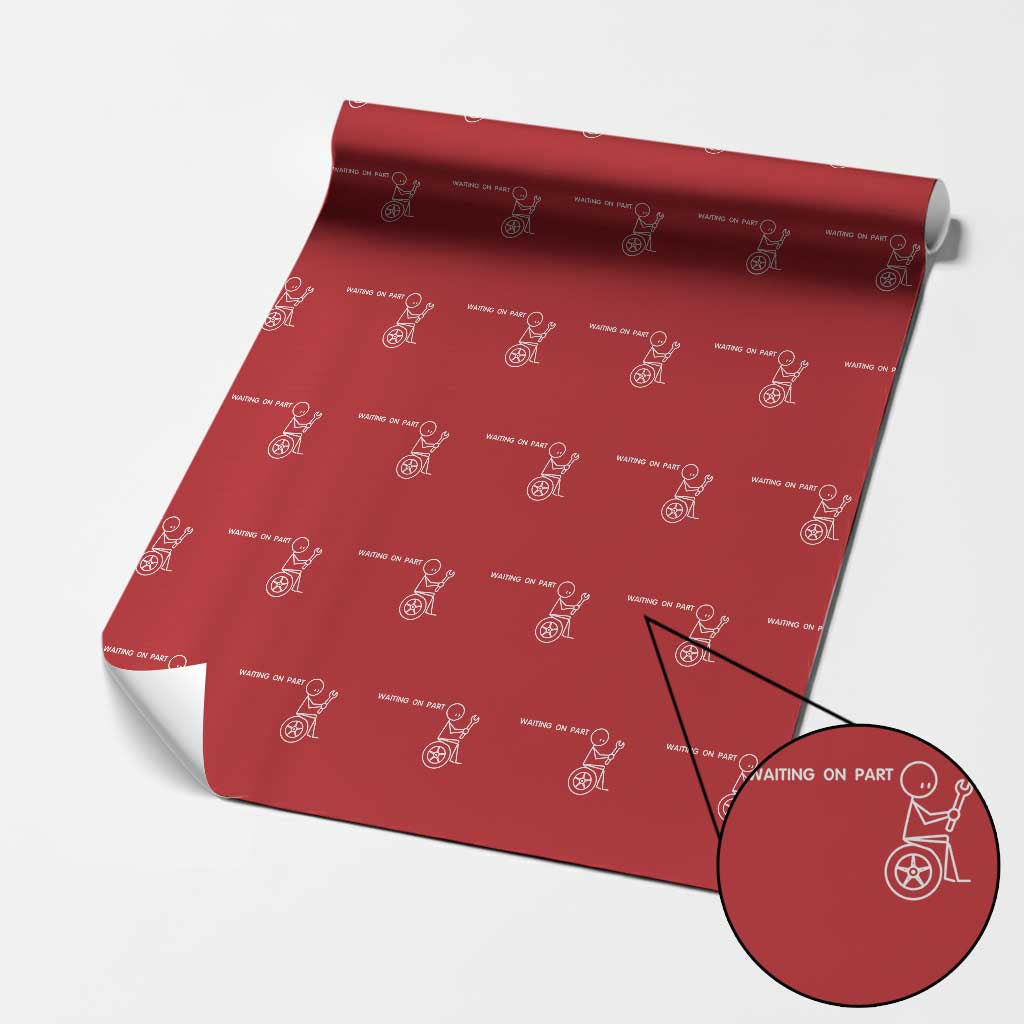 Waiting On Parts Funny Mechanic Wrapping Paper Roll Car Technician Auto Repair Life