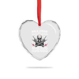 Walk Away I Am A Grumpy Old Man I Have Anger Issues Heart Crystal Glass Ornament Funny Senior Citizen