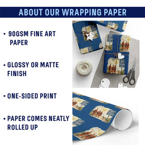 Walk For Peace Aloka the Dog and Monks Wrapping Paper Roll TS02 Print Your Wear