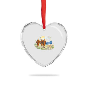 Walk for Peace Monks with Aloka the Dog Heart Crystal Glass Ornament Spiritual Pilgrimage Buddhist Inspired TS02 Print Your Wear