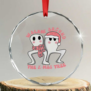 Walkin Around The Xmas Tree Crystal Glass Ornament Fresno Nightcrawler Cryptid Christmas Gift TS12 Transparent Glass 3'' Circle Print Your Wear