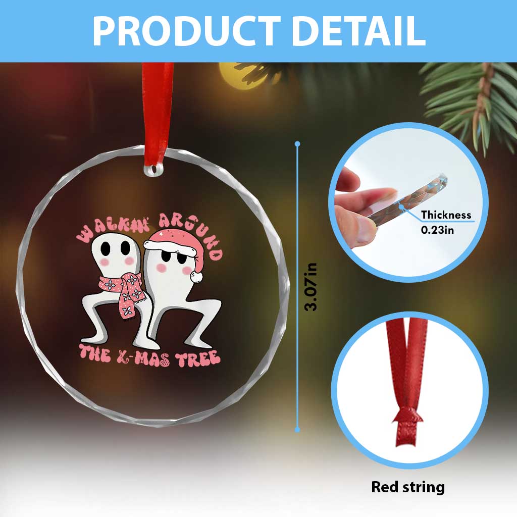 Walkin Around The Xmas Tree Crystal Glass Ornament Fresno Nightcrawler Cryptid Christmas Gift TS12 Print Your Wear