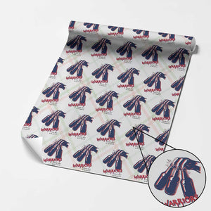 Warriors Come Out to Play Wrapping Paper Roll Energetic Game Day Patriot Motivation TS02 Christmas Plaid Print Your Wear
