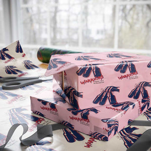 Warriors Come Out to Play Wrapping Paper Roll Energetic Game Day Patriot Motivation TS02 Light Pink Print Your Wear