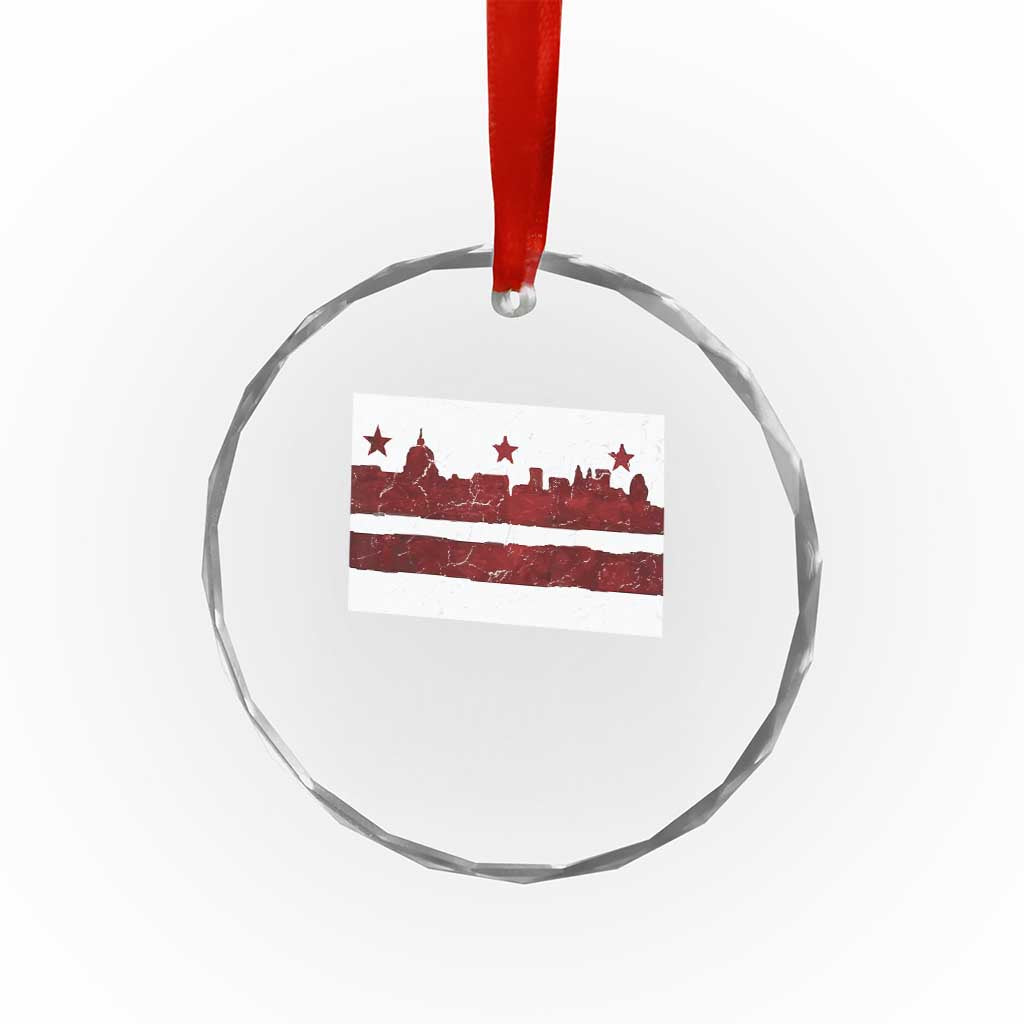 Washington DC Flag Crystal Glass Ornament TS10 Print Your Wear