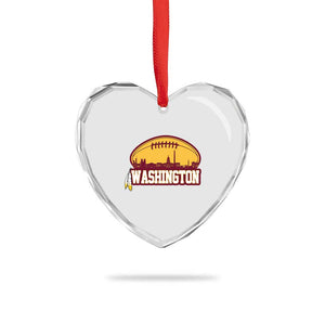 Washington Heart Crystal Glass Ornament Football Native American Feather TS02 Print Your Wear