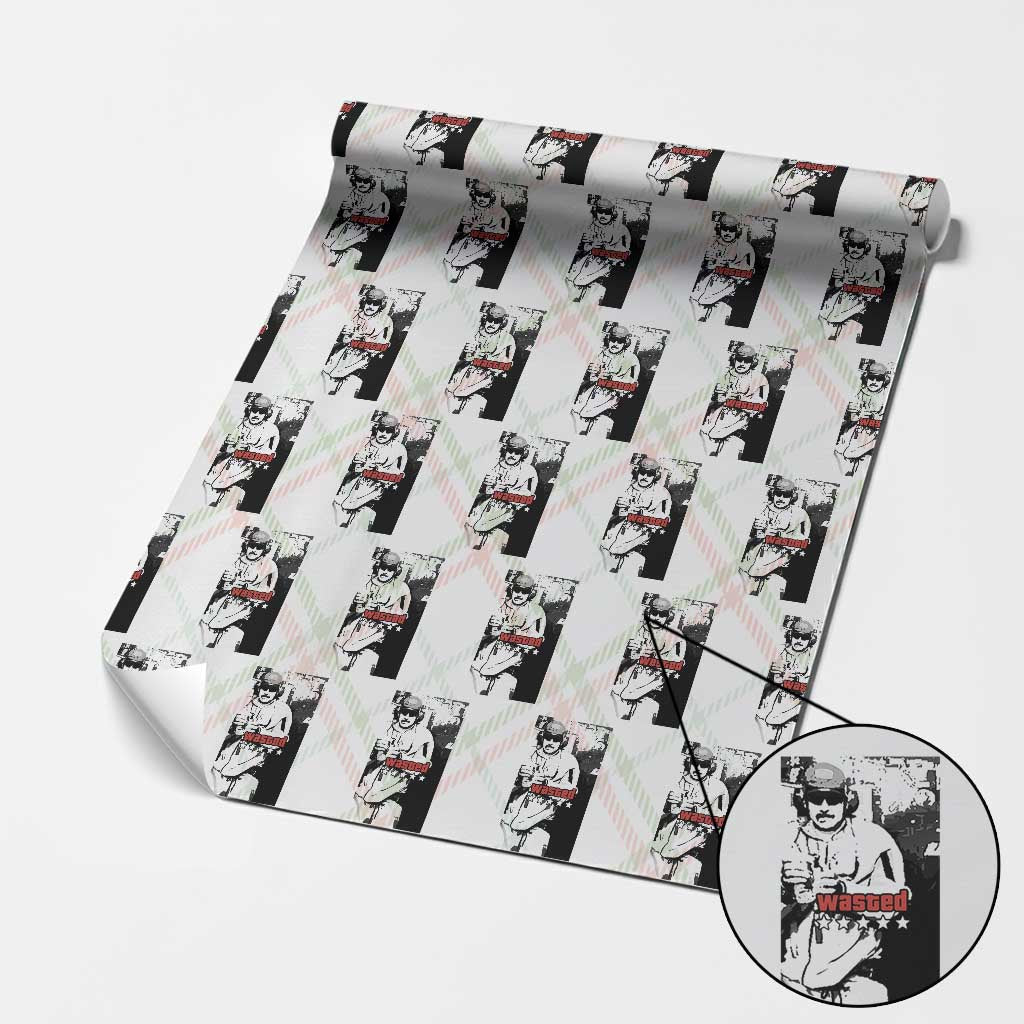 Wasted Maduro Meme Wrapping Paper Roll Dictators Downfall Political Satire GTA Style TS02 Christmas Plaid Print Your Wear