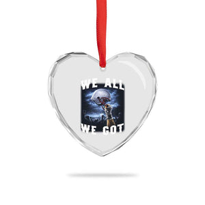 We All We Got Football Helmet Victory Graphic Heart Crystal Glass Ornament TS12 Print Your Wear