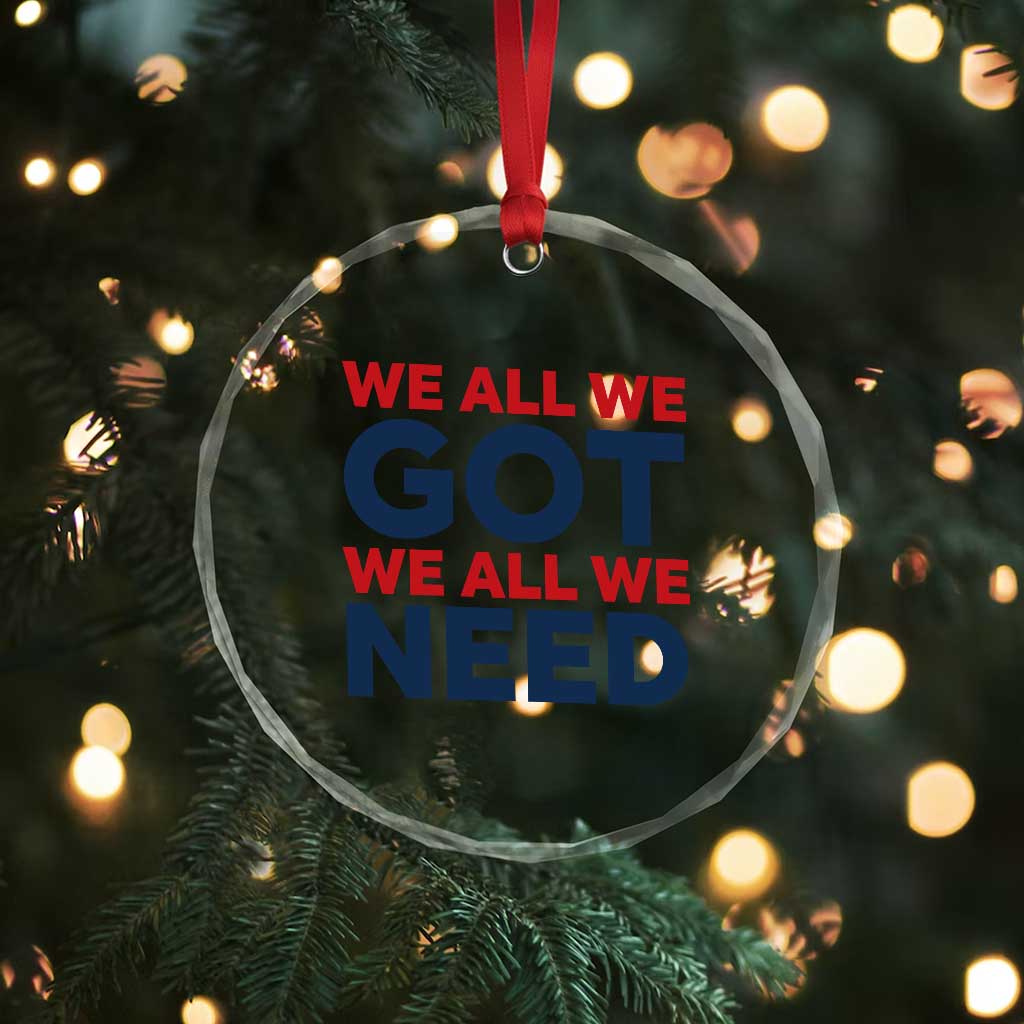 We All We Got We All We Need Crystal Glass Ornament Funny Football Lover Gift TS12 Print Your Wear