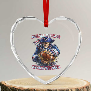 We All We Got We All We Need Heart Crystal Glass Ornament Football Fan TS12 Transparent Glass 3'' Heart Print Your Wear