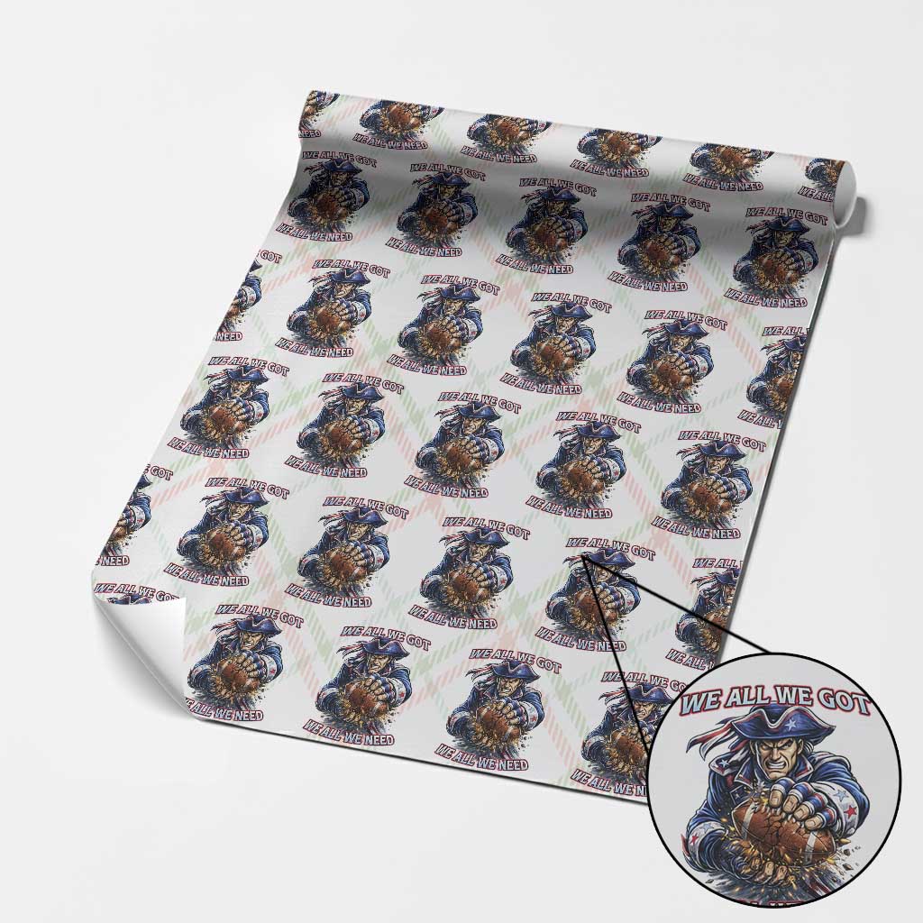 We All We Got We All We Need Wrapping Paper Roll Football Fan TS12 Christmas Plaid Print Your Wear