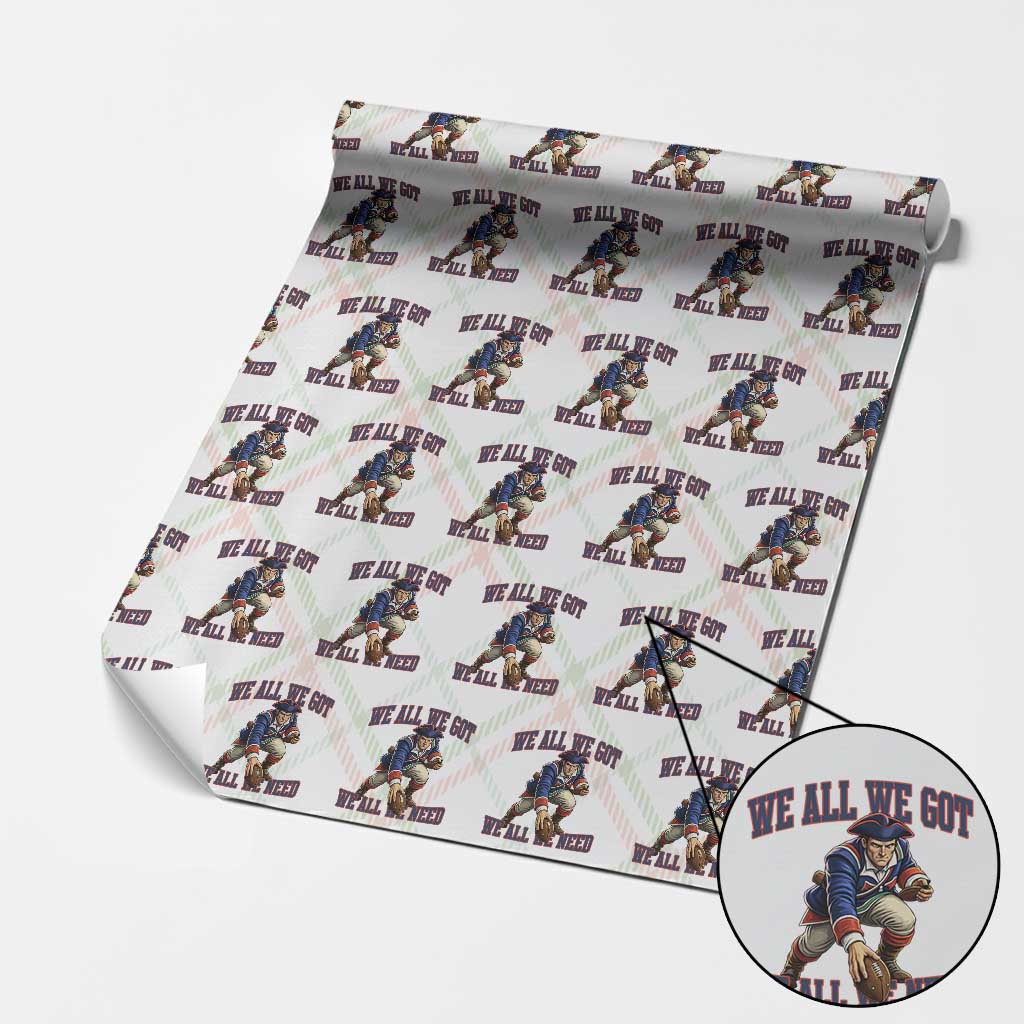 We All We Got We All We Need Wrapping Paper Roll Football Fan Supporter TS12 Christmas Plaid Print Your Wear