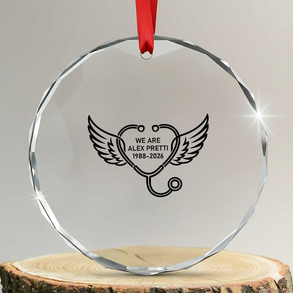We Are All Pretti Good Crystal Glass Ornament We Are All Pretti Good TS12 Transparent Glass 3'' Circle Print Your Wear