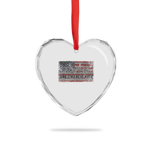 We Are Charlie Kirk Heart Crystal Glass Ornament We The People Vintage American Flag TS11 Print Your Wear