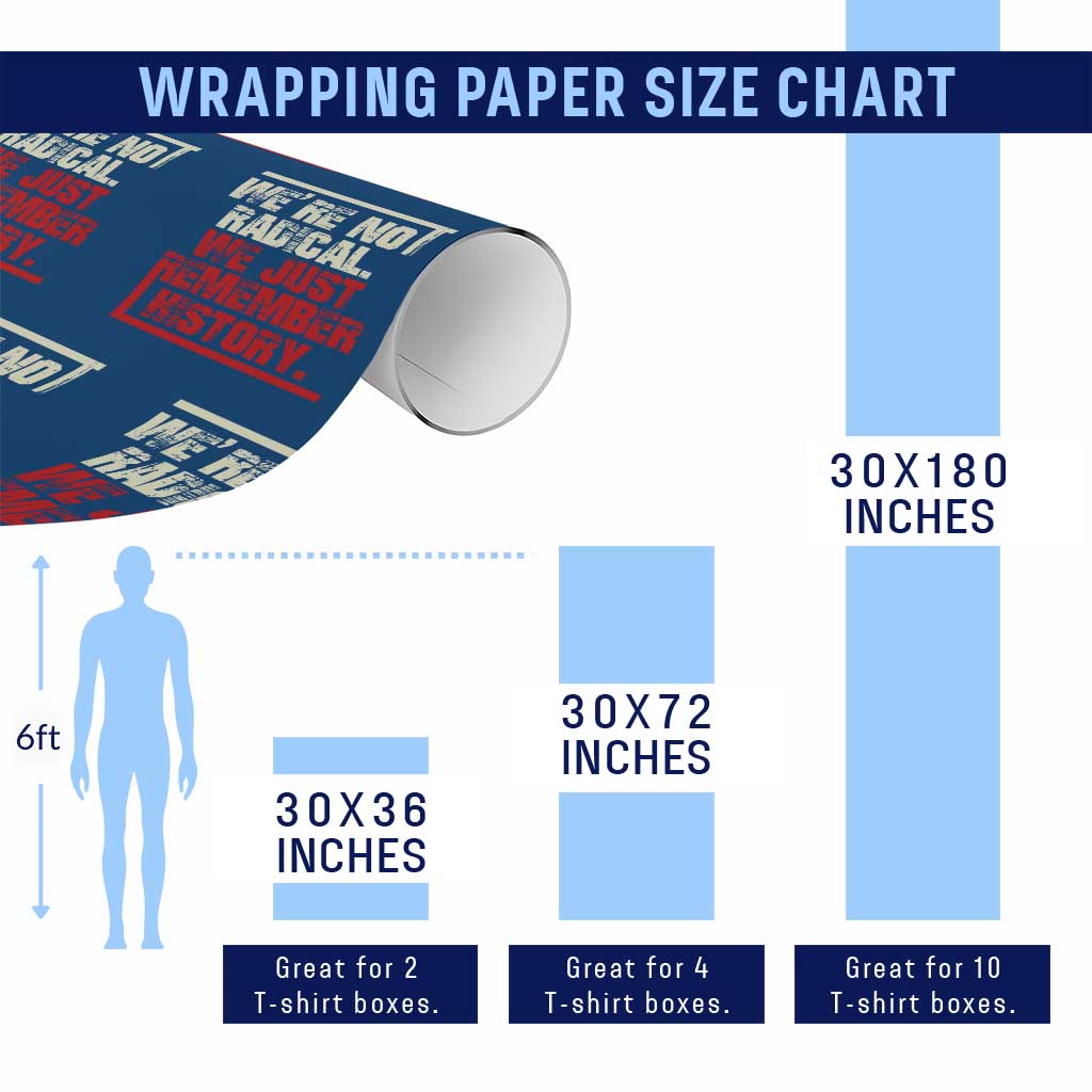 We Are Not Radical We Just Remember History Wrapping Paper Roll - Print Your Wear