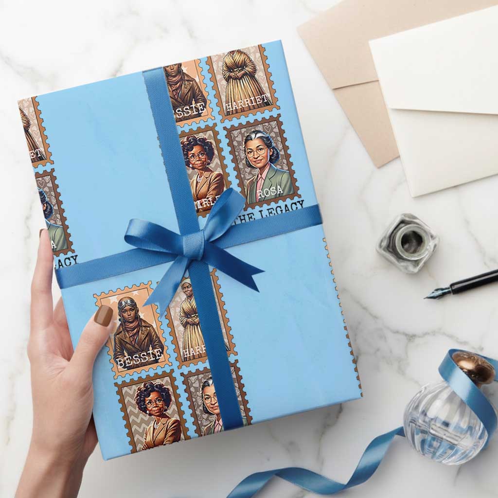 We Are The Legacy Of Strong Women Wrapping Paper Roll Black History Month Gift TS12 Light Blue Print Your Wear