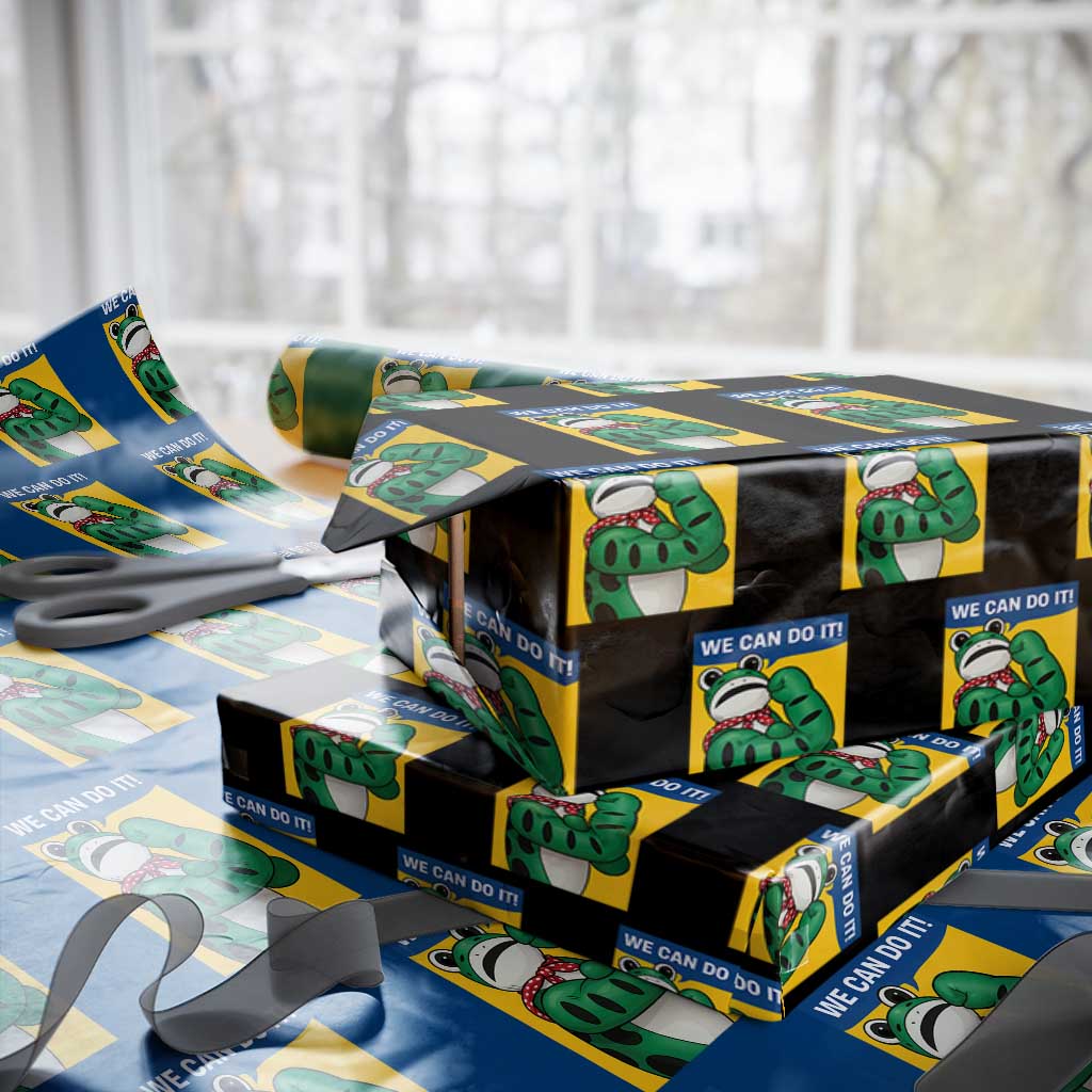 We Can Do It Rosie Frog Wrapping Paper Roll Resist Protest Parody Feminist Retro Poster TS02 Black Print Your Wear
