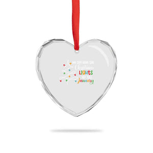 We Can Leave The Christmas Lights Up 'Till January Xmas Tree Heart Crystal Glass Ornament TS02 Print Your Wear