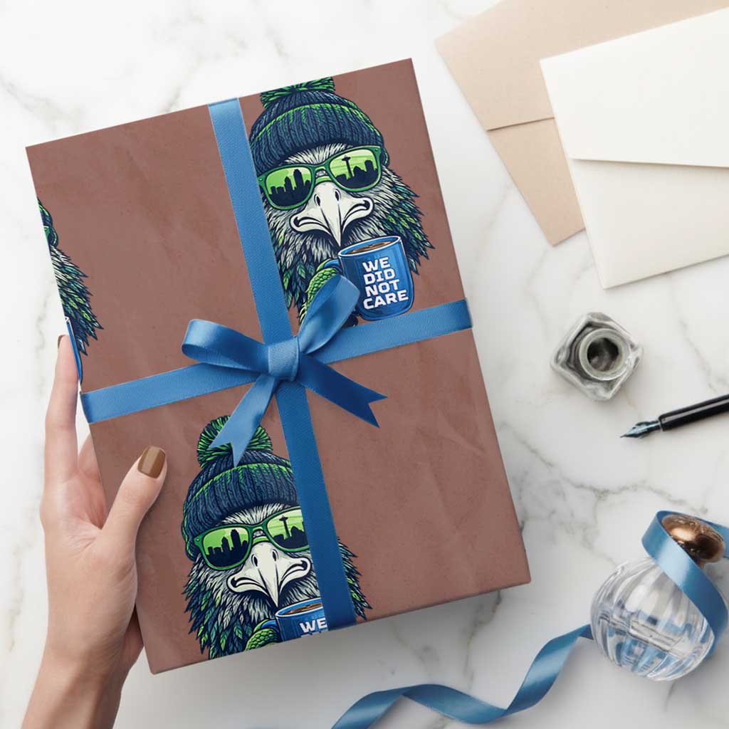 We Did Not Care Wrapping Paper Roll Seattle Championship Quote TS14 Mocha Print Your Wear