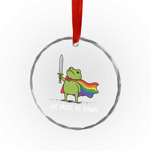 We Pride At Dawn Crystal Glass Ornament Funny LGBT Frog Rainbow Pride Month TS11 Print Your Wear