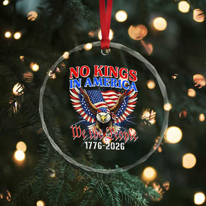 We The People No Kings In America Crystal Glass Ornament 250 Years America Anniversary Vintage American Flag TS12 Print Your Wear