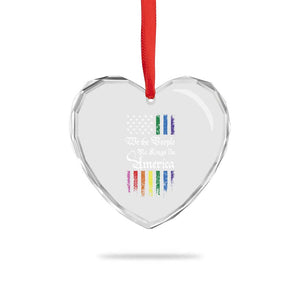 We The People No Kings In America Heart Crystal Glass Ornament LGBTQ Rainbow USA Flag Gay Pride LGBT Ally TS10 Print Your Wear