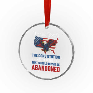 We the People Patriotic Eagle Crystal Glass Ornament Defend the Constitution American Flag TS02 Print Your Wear