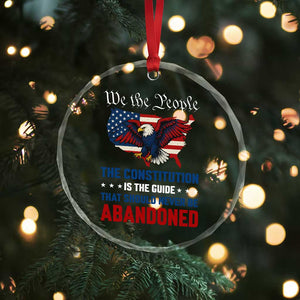 We the People Patriotic Eagle Crystal Glass Ornament Defend the Constitution American Flag TS02 Print Your Wear