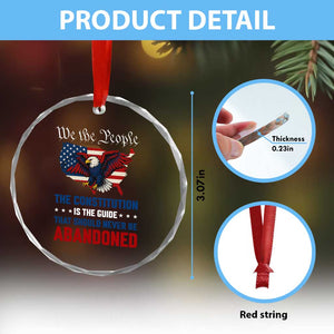 We the People Patriotic Eagle Crystal Glass Ornament Defend the Constitution American Flag TS02 Print Your Wear