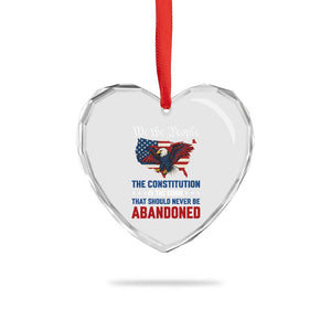 We the People Patriotic Eagle Heart Crystal Glass Ornament Defend the Constitution American Flag TS02 Print Your Wear