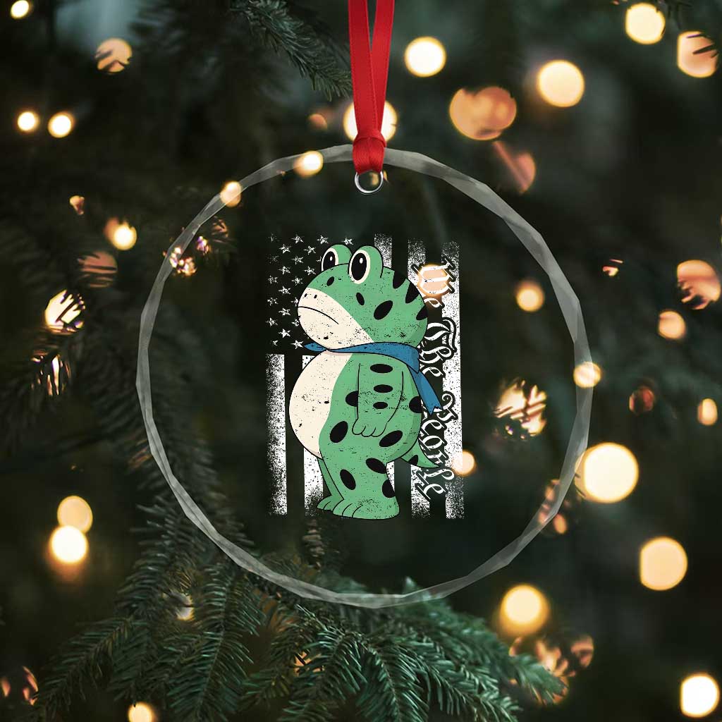 We The People Portland Frog Crystal Glass Ornament Patriotic Protest American Flag TS02 Print Your Wear