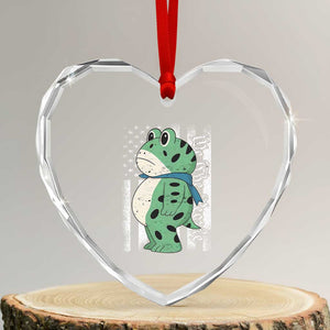 We The People Portland Frog Heart Crystal Glass Ornament Patriotic Protest American Flag TS02 Transparent Glass 3'' Heart Print Your Wear