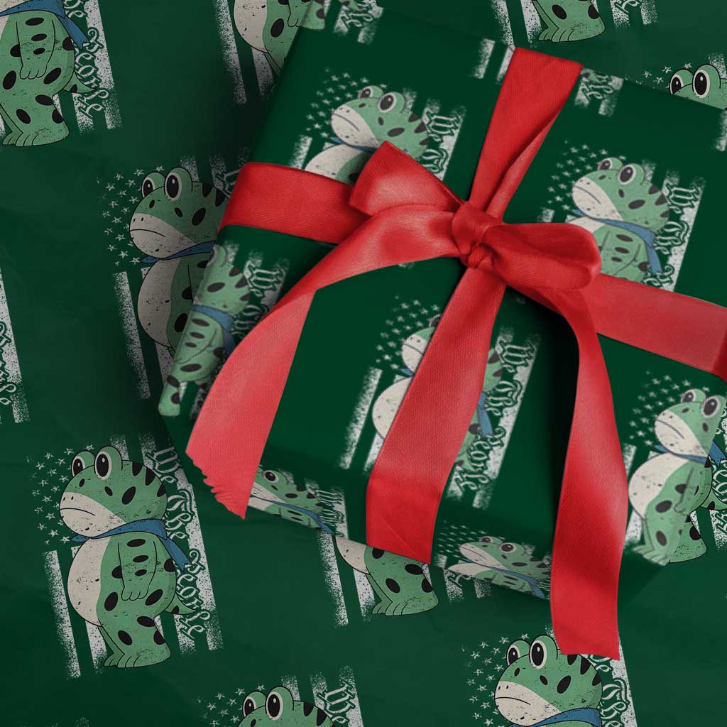 We The People Portland Frog Wrapping Paper Roll Patriotic Protest American Flag TS02 Green Print Your Wear