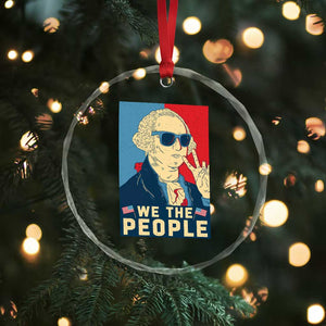 We the People Retro George Washington Crystal Glass Ornament Patriotic American Founding Fathers Peace Sign TS02 Print Your Wear
