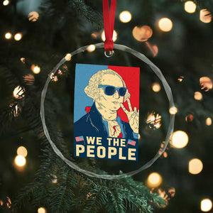 We the People Retro George Washington Crystal Glass Ornament Patriotic American Founding Fathers Peace Sign TS02 Print Your Wear