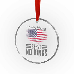 We The People Serve No Kings Crystal Glass Ornament Patriotic Eagle American Flag TS02 Print Your Wear