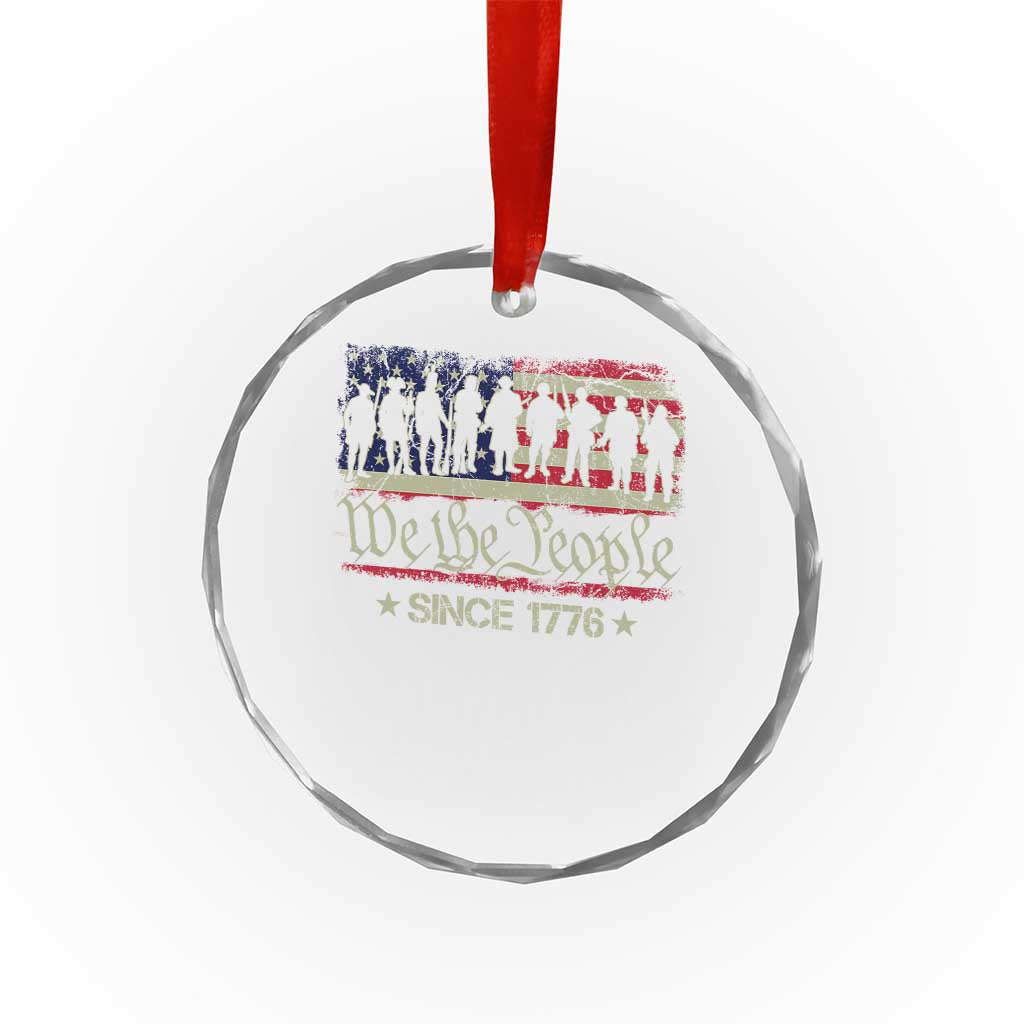 We The People Since 1776 Crystal Glass Ornament 250 Years America Anniversary Vintage American Flag TS11 Print Your Wear