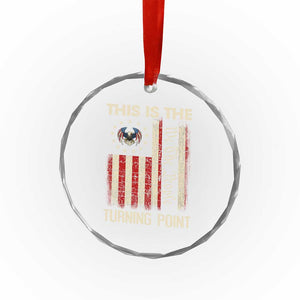 We the People Turning Point Crystal Glass Ornament Vintage American Flag and Freedom Patriotic Eagle TS02 Transparent Glass 3'' Circle Print Your Wear
