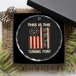 We the People Turning Point Crystal Glass Ornament Vintage American Flag and Freedom Patriotic Eagle TS02 Print Your Wear