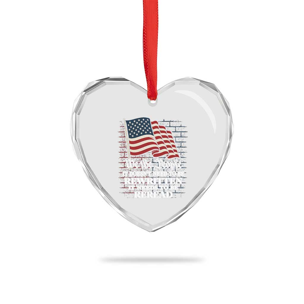 We the People US Flag Heart Crystal Glass Ornament It Needs To Be Reread US Constitution TS02 Print Your Wear