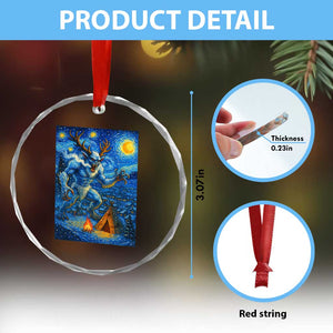 Wedigo Cryptid Christmas Crystal Glass Ornament Native American Starry Night Xmas TS14 Print Your Wear