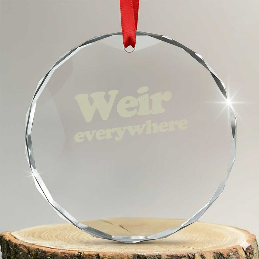 Weir Everywhere Crystal Glass Ornament Legendary Musician Memorial Tribute for Fans TS02 Transparent Glass 3'' Circle Print Your Wear