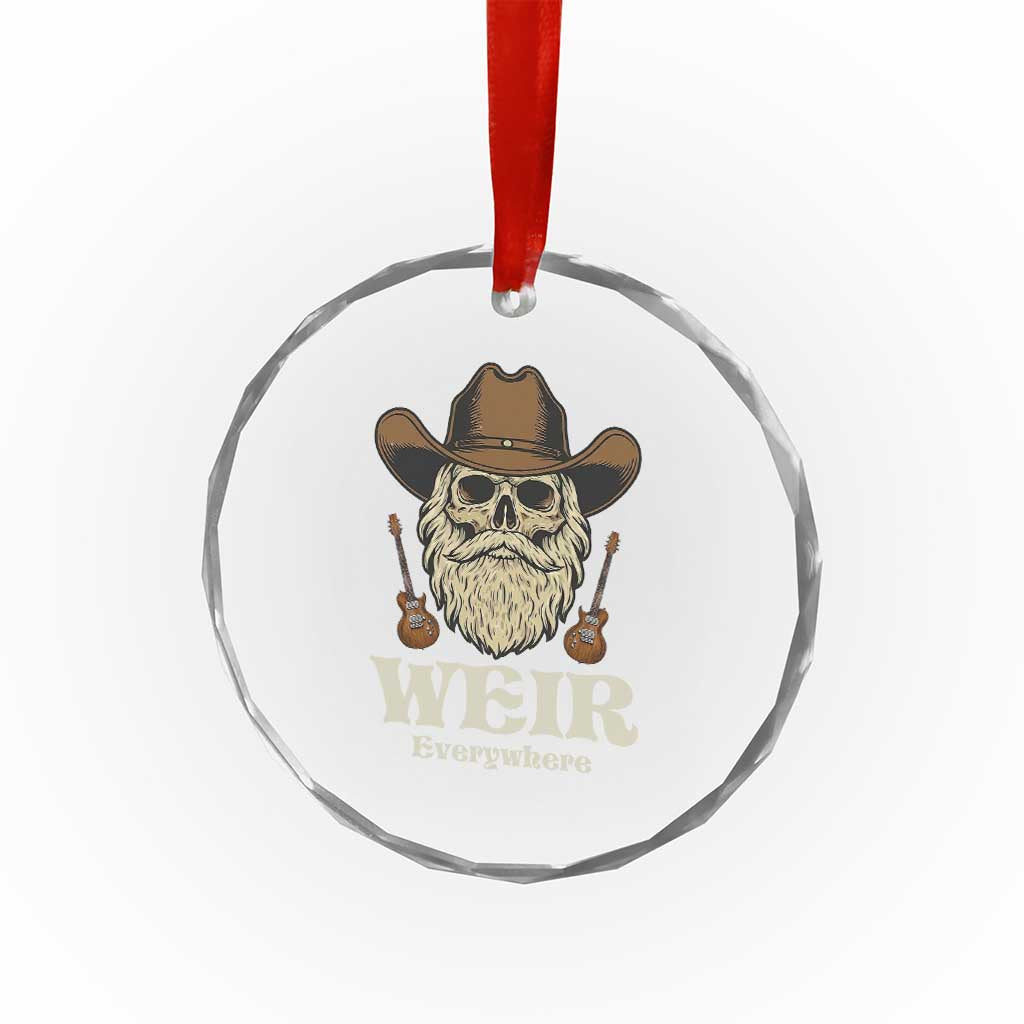 Weir Everywhere Western Skull Guitarist Crystal Glass Ornament Legendary Musician Memorial Retro Tribute for Fans TS02 Print Your Wear